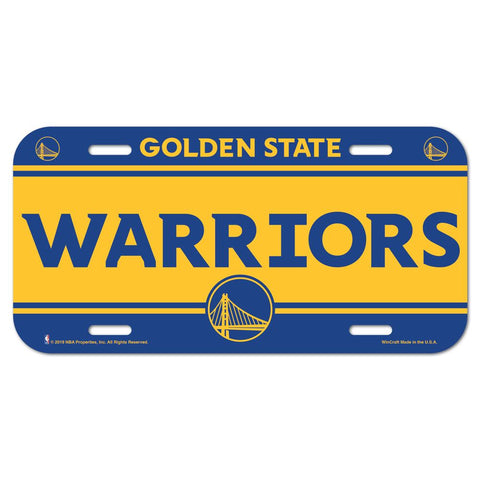 Golden State Warriors Plastic License Plate