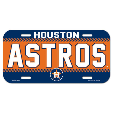 Houston Astros Plastic License Plate