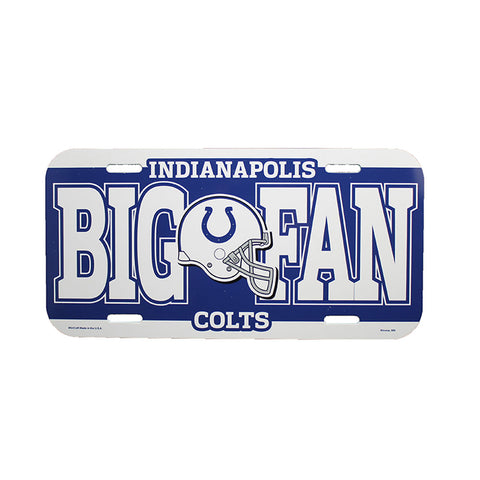 Indianapolis Colts Plastic License Plate
