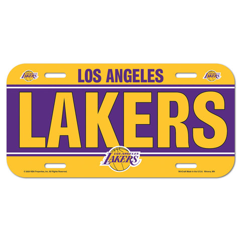 Los Angeles Lakers Plastic License Plate