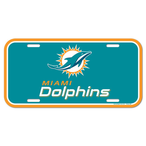 Miami Dolphins Plastic License Plate