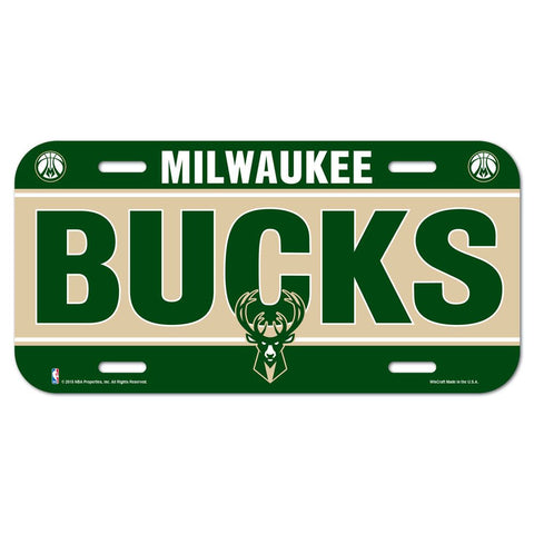 Milwaukee Bucks Plastic License Plate