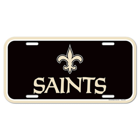 New Orleans Saints Plastic License Plate