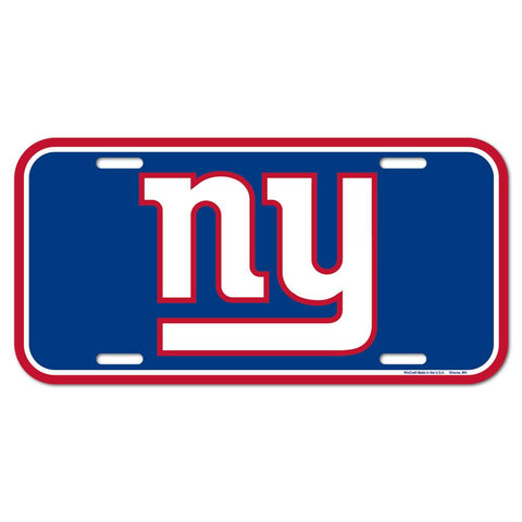 New York Giants Plastic License Plate