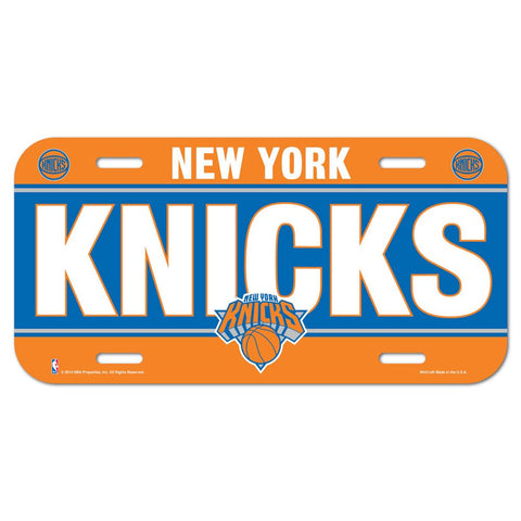 New York Knicks Plastic License Plate