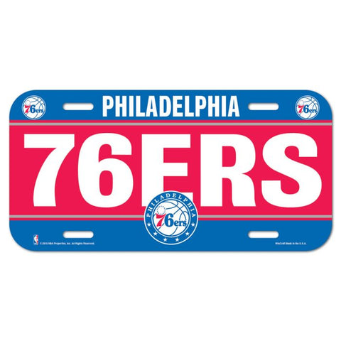 Philadelphia 76ers Plastic License Plate