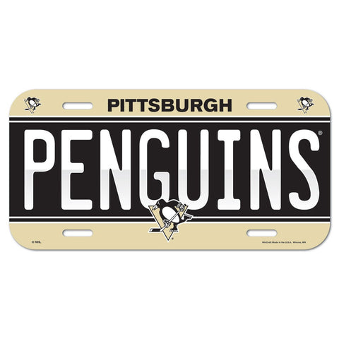 Pittsburgh Penguins Plastic License Plate