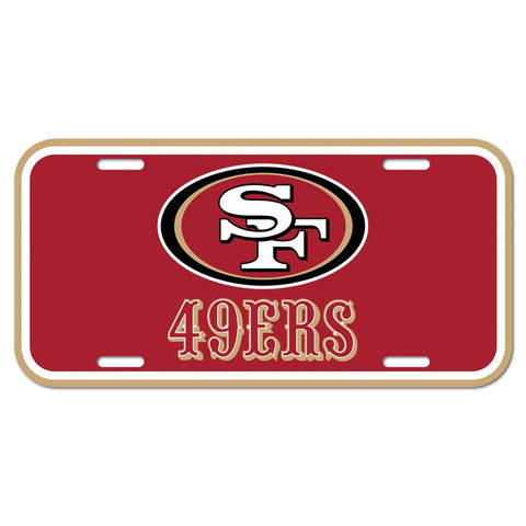 San Francisco 49ers Plastic License Plate