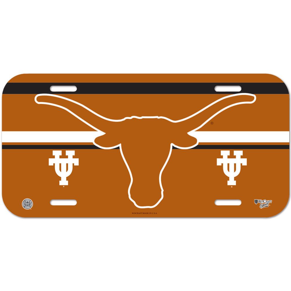 Texas Longhorns Plastic License Plate