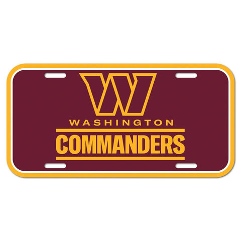 Washington Commanders Plastic License Plate