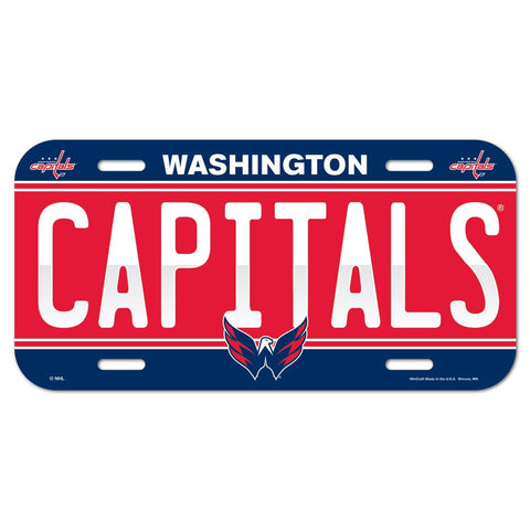 Washington Capitals Plastic License Plate