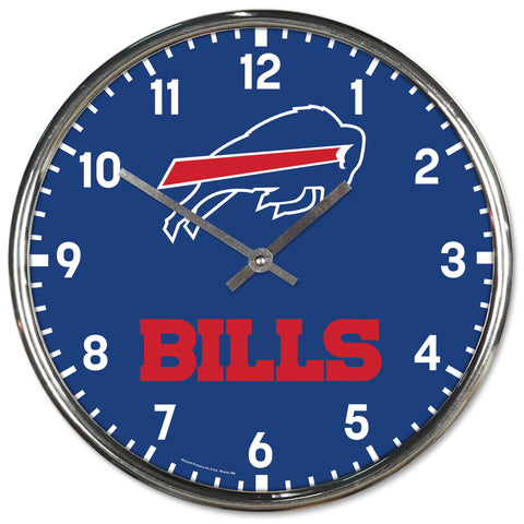 Buffalo Bills Round Chrome Clock