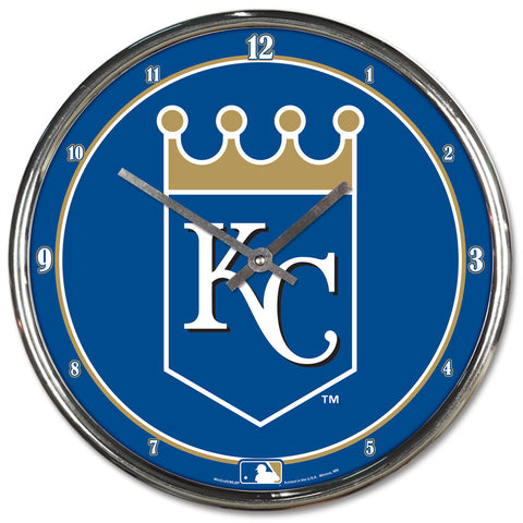 Kansas City Royals Round Chrome Clock