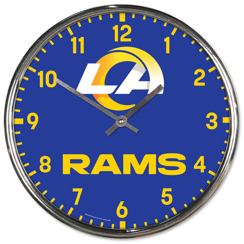 Los Angeles Rams Round Chrome Clock