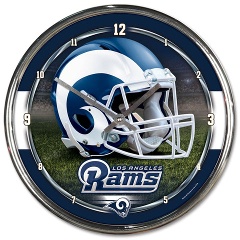 Los Angeles Rams Round Chrome Clock