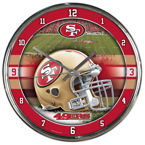 San Francisco 49ers Round Chrome Clock