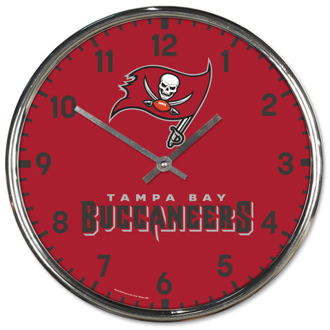 Tampa Bay Buccaneers Round Chrome Clock