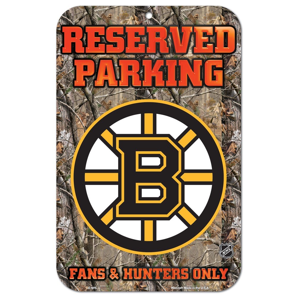 Boston Bruins Realtree Reserved Parking Sign