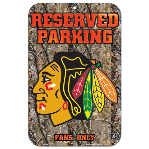 Chicago Blackhawks Realtree Reserved Parking Sign