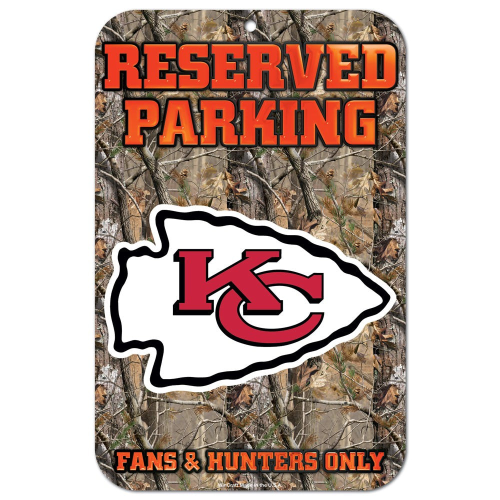Kansas City Chiefs Realtree Reserved Parking Sign