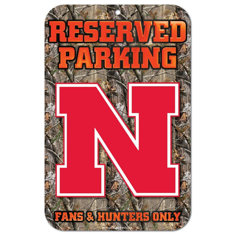 Nebraska Cornhuskers Realtree Reserved Parking Sign