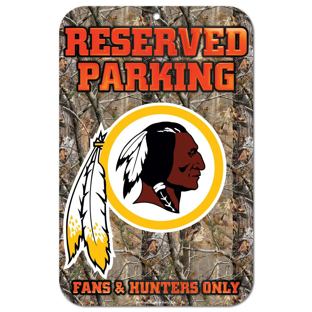 Washington Redskins Realtree Reserved Parking Sign