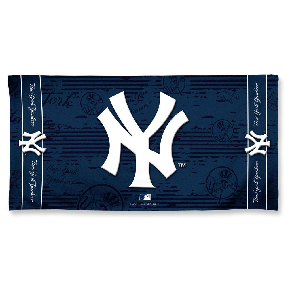 New York Yankees Shadow Logo Beach Towel