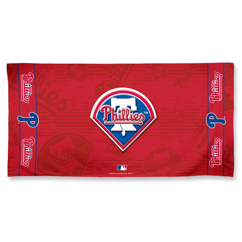 Philadelphia Phillies Shadow Logo Beach Towel