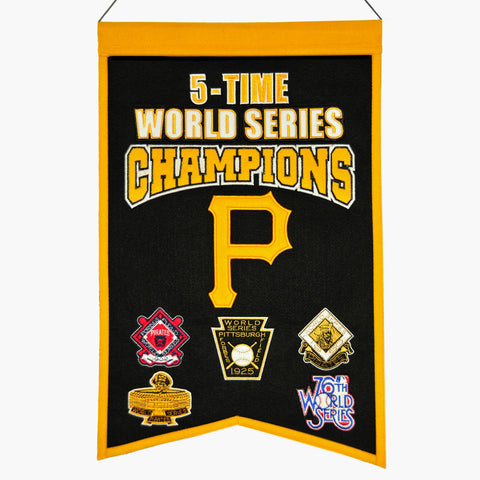 Pittsburgh Pirates 5-Time World Series Champions Banner