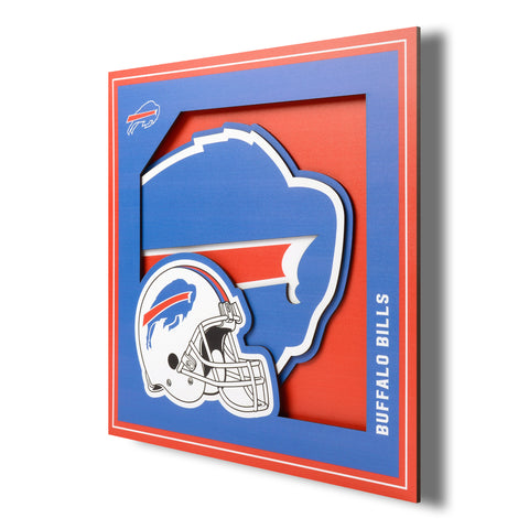 Buffalo Bills 12" x 12" 3D Logo Wall Art