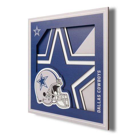 Dallas Cowboys 12" x 12" 3D Logo Wall Art