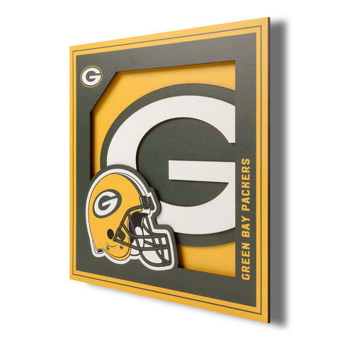 Green Bay Packers 12" x 12" 3D Logo Wall Art
