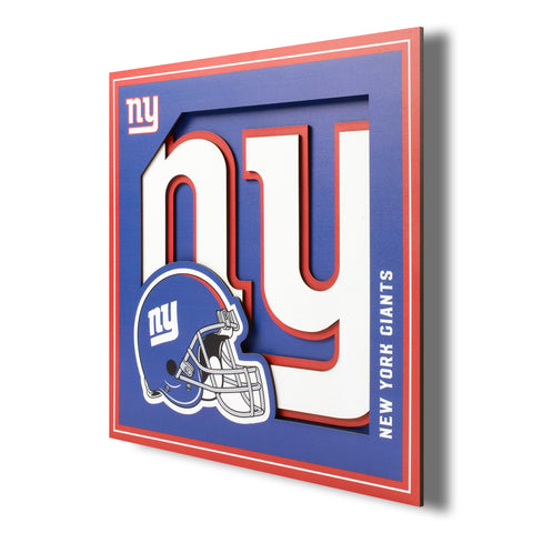 New York Giants 12" x 12" 3D Logo Wall Art