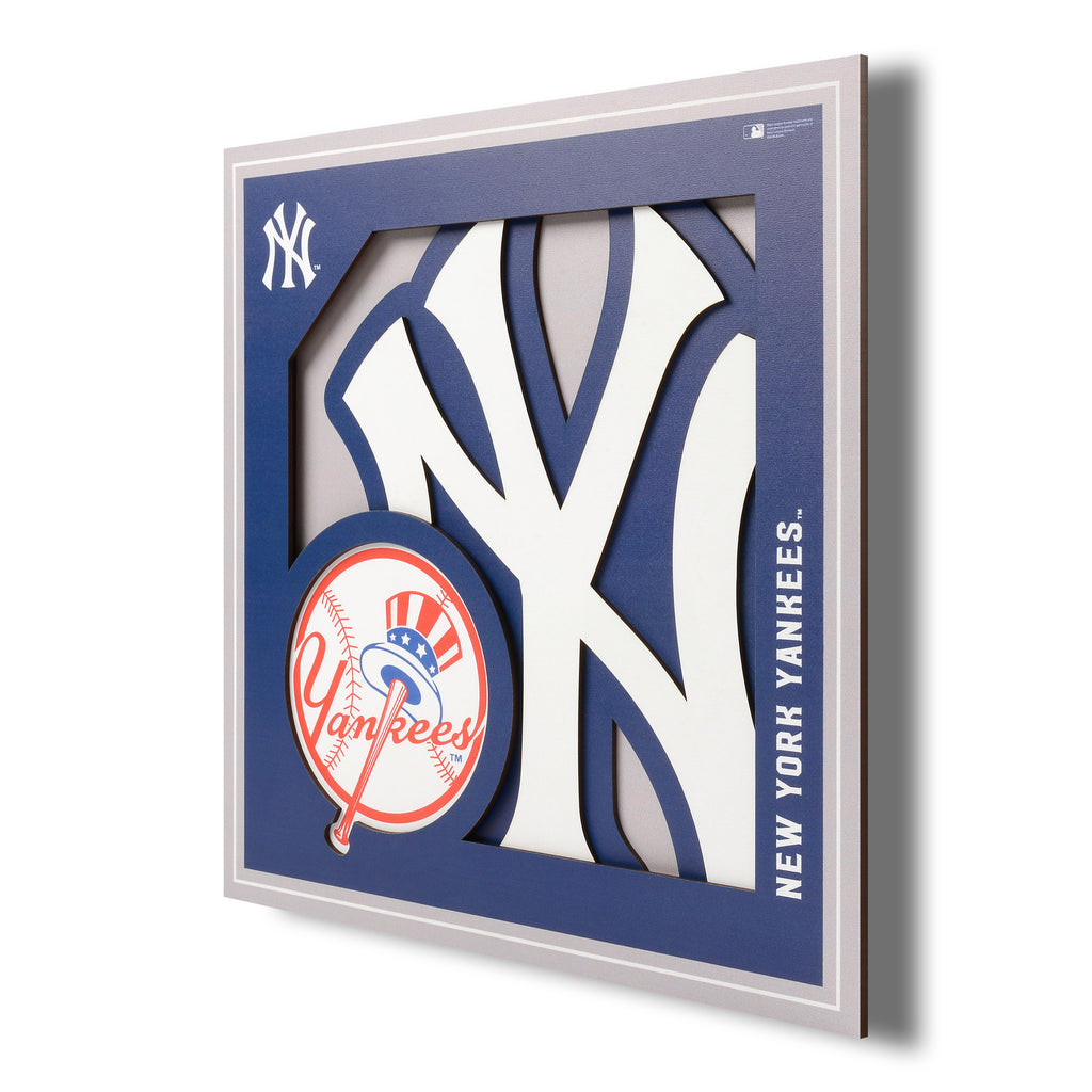 New York Yankees  12" x 12" 3D Logo Wall Art