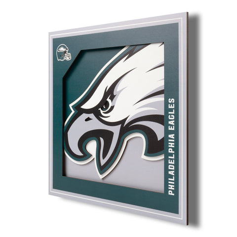 Philadelphia Eagles 12" x 12" 3D Logo Wall Art