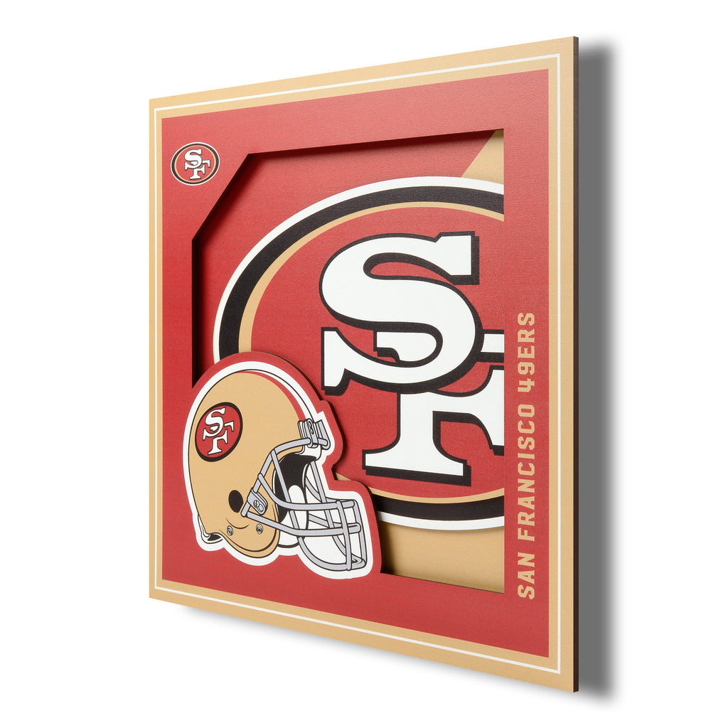 San Francisco 49ers 12" x 12" 3D Logo Wall Art