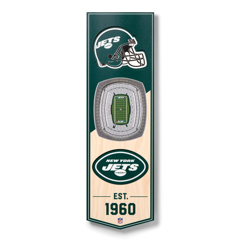 New York Jets 6" x 19" 3D Stadium Banner