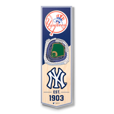 New York Yankees 6" x 19" 3D Stadium Banner