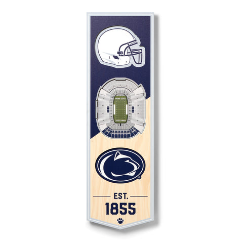Penn State Nittany Lions 6" x 19" 3D Stadium Banner