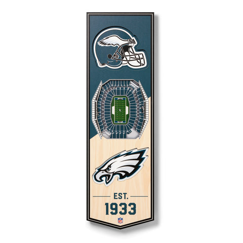 Philadelphia Eagles 6" x 19" 3D Stadium Banner