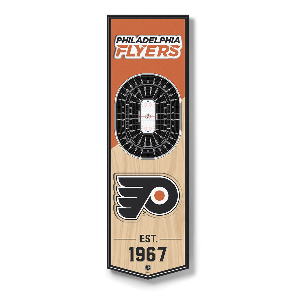 Philadelphia Flyers 6" x 19" 3D Stadium Banner
