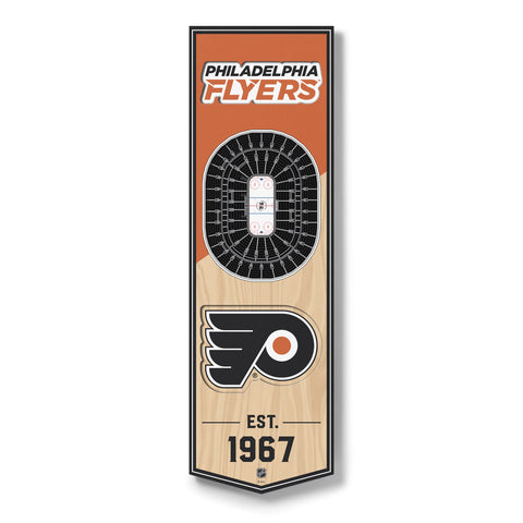 Philadelphia Flyers 6" x 19" 3D Stadium Banner