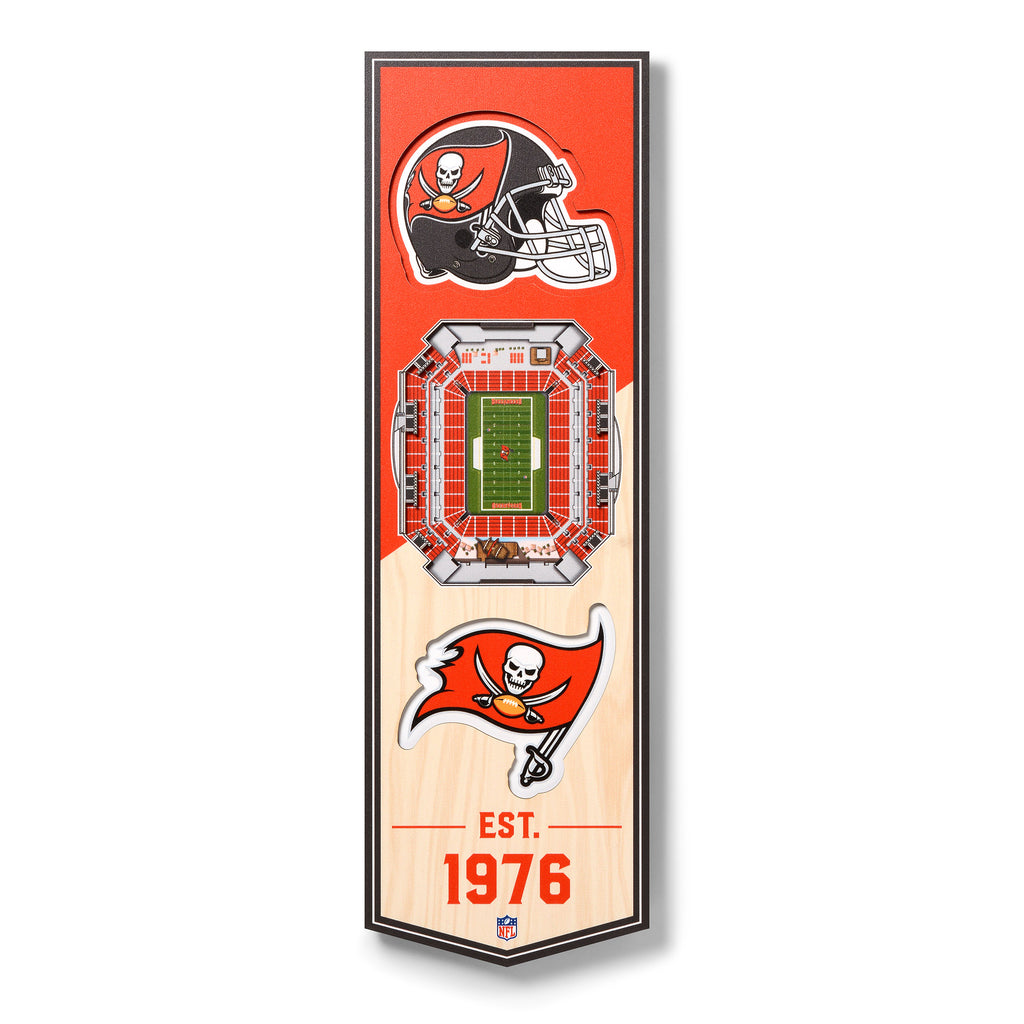 Tampa Bay Buccaneers 6" x 19" 3D Stadium Banner