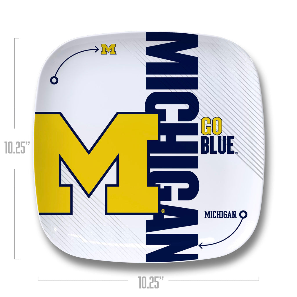 Michigan Wolverines Large Party Plate