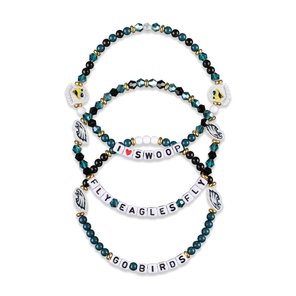 Philadelphia Eagles 3 Pack Team Friendship Bracelet - Womens
