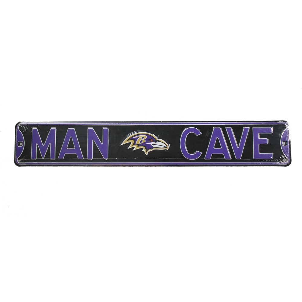 Baltimore Ravens Man Cave Metal Sign