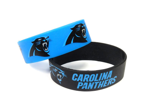 Carolina Panthers Two Pack Wide Bracelets