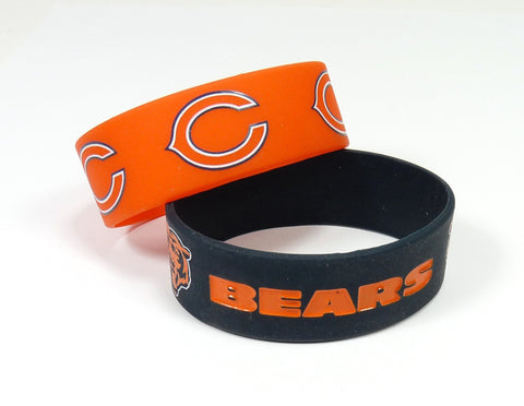 Chicago Bears Two Pack Wide Bracelets