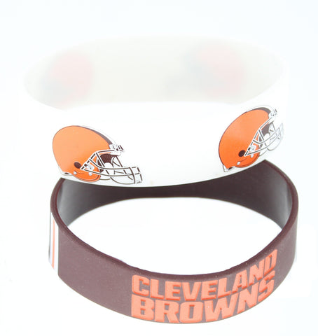Cleveland Browns Two Pack Wide Bracelets