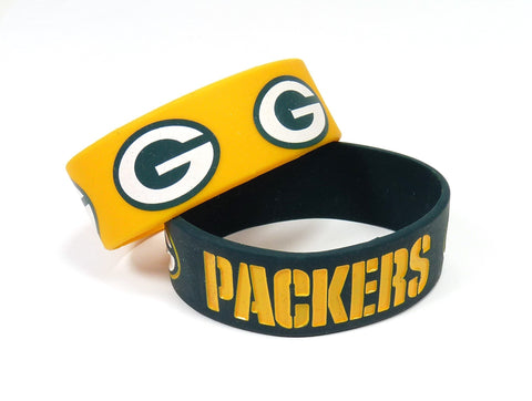 Green Bay Packers Two Pack Wide Bracelets